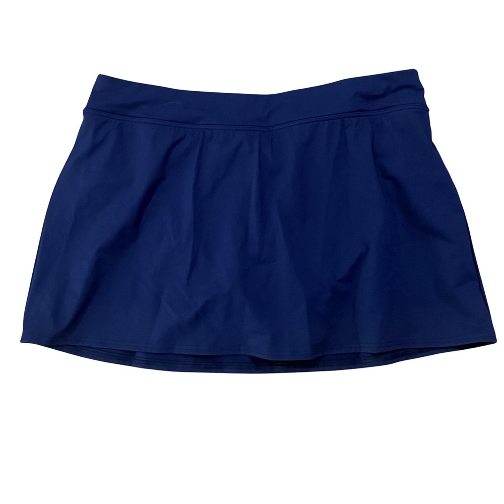 Lands End Navy Blue Swim Skirt with Attached Brief Size 14 NWT